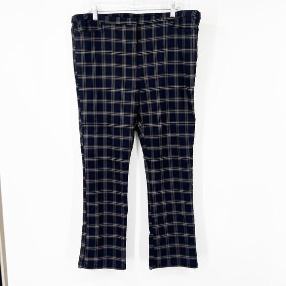 ASOS Design Curve Plaid High Rise Trouser Pants - Picture 1 of 6